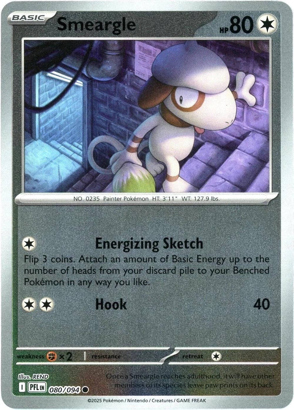 Phantasmal Flames Smeargle #080/94 Reverse Holo